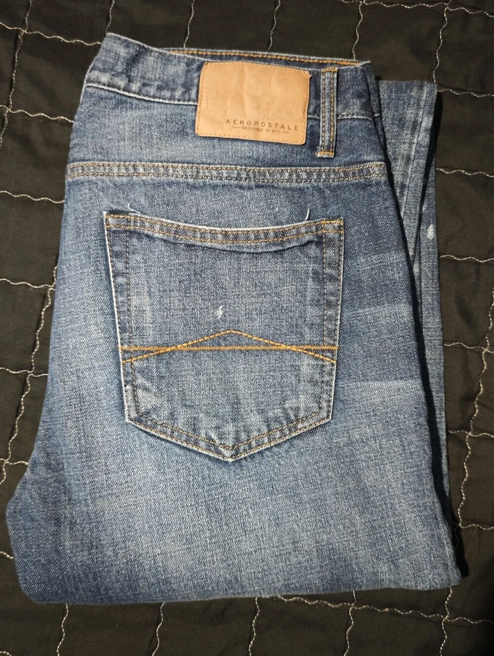 Aeropostale Men's Straight Leg Blue Denim Jeans Size W32xL32